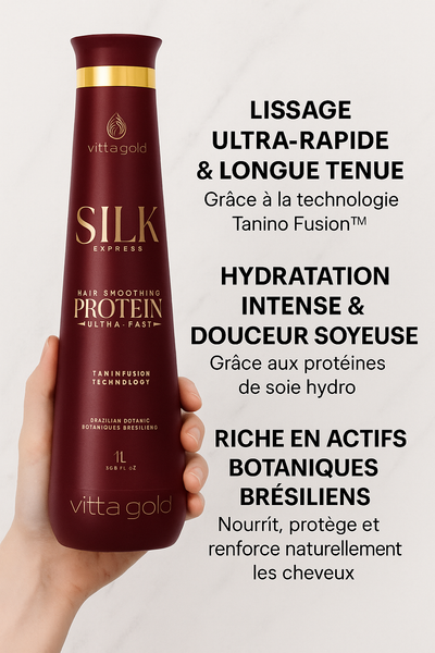 VittaGold Silk Express™ – Lissage Taninoplastia Ultra‑Rapide 1L