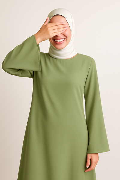 Robe Longue Femme – Élégance Fluide & Manches Cône