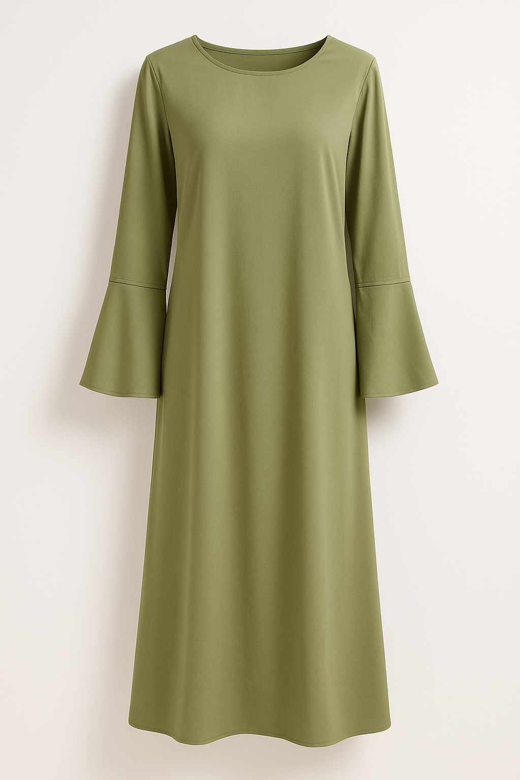 Robe Longue Femme – Élégance Fluide & Manches Cône