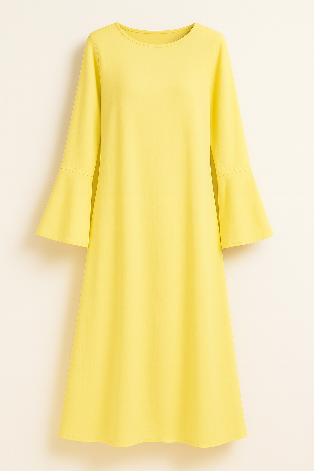 Robe Longue Femme – Élégance Fluide & Manches Cône